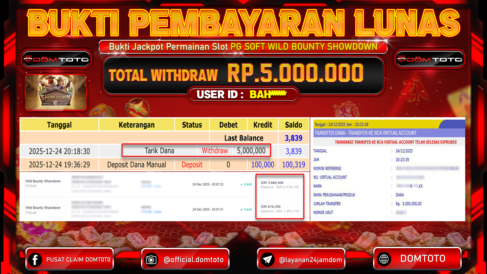 JACKPOT SLOT Wild Bounty Showdown PGSoft 24 DECEMBER 2025